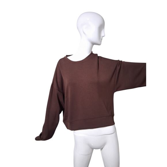 Scoop Womens size M Ultimate Scubaknit Cropped Grungecore Sweatshirt Drop Sleeve - Picture 6 of 11